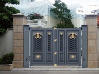 智能平行門雙開938-PK2（深灰+花桿撬金)